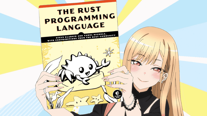 Kitagawa_Marin_holding_The_Rust_Programming_Language